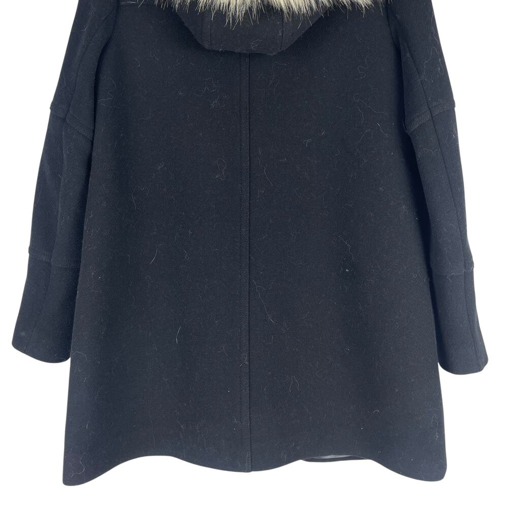 J. Crew Italian Stadium Cloth Wool Chateau Parka Coat Black Size 2 - Picture 10 of 11